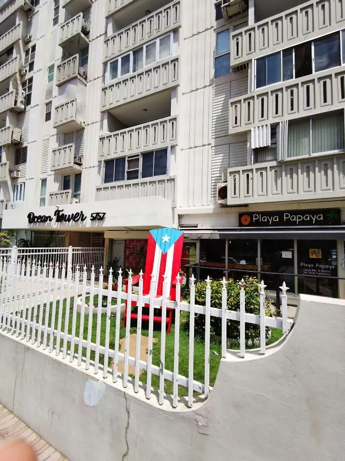 Ocean View Building + Pool, Next To Intercontinental Hotel . Best Location Isla Verde Beach San Juan Apartment